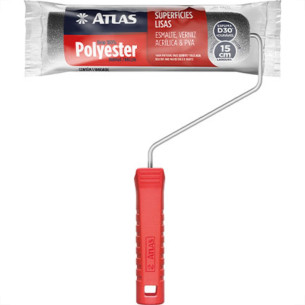 Rolo Atlas Espelho Placa.Poliester Cinza 15Cm 406