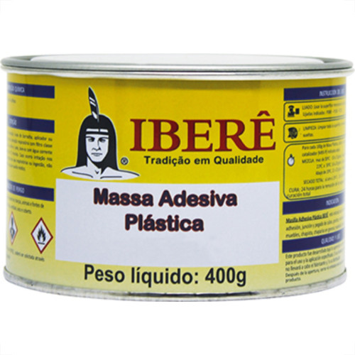 Massa Plastica 400Gr Ibere Cinza - Kit C/12 Unidades Massa Plastica 400Gr Ibere Cinza - Kit C/12 Unidades