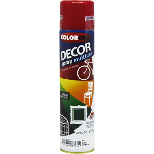 Spray Colorgin Decor Vermelho 360Ml 876 Spray Colorgin Decor Vermelho 360Ml 876