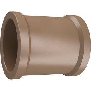 Luva Tigre PVC Liso Liso D 1.1/4 Marrom