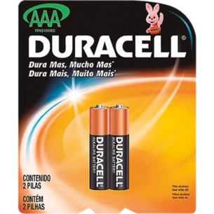 Pilha Alcalina Duracell Palito Aaa2 C/2 . / Kit C/ 12 Unidades