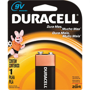 Pilha Alcalina Duracell Bateria 9V . / Kit C/ 12 Unidades