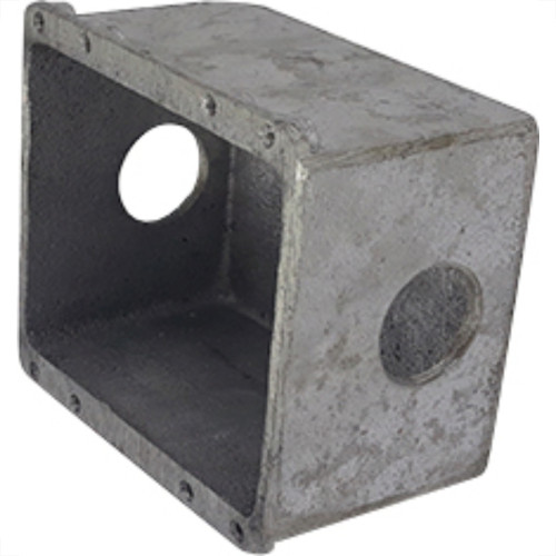 Caixinha Piso 4X4 Aluminio Baixa 3/4 2Saidas Caixinha Piso 4X4 Aluminio Baixa 3/4 2Saidas