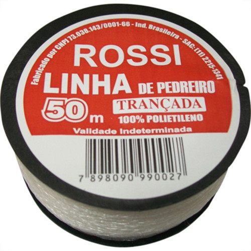 Linha Pedreiro Rossi Trançada C/ 50Mt - Kit C/12 Unidades Linha Pedreiro Rossi Trançada C/ 50Mt - Kit C/12 Unidades