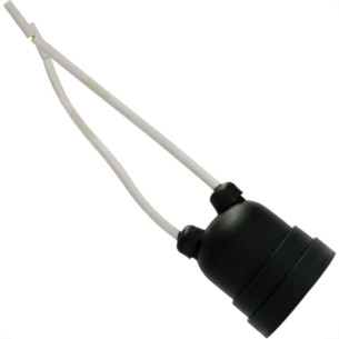 Soquete C/Rabicho Ilumi Preto 1610 - Kit C/25 Unidades