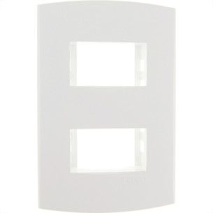 Espelho Placa Peesa Alfa P1504 4X2 2Modulo Dist.Branco