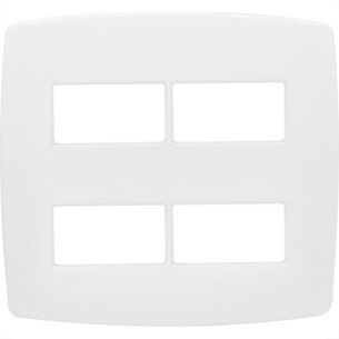 Espelho Placa Radial Modular Branco 4X4 4Mod Dist 3008