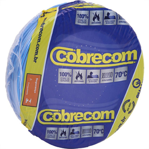 Fio Cabo Auto Cobrecom 100mts 1,5mm Azul Fio Cabo Auto Cobrecom 100mts 1,5mm Azul