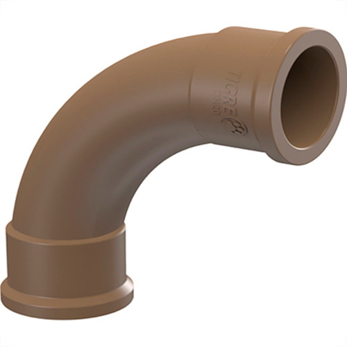 Curva Tigre PVC Liso Liso D 1.1/4 X 90 Marrom Curva Tigre PVC Liso Liso D 1.1/4 X 90 Marrom