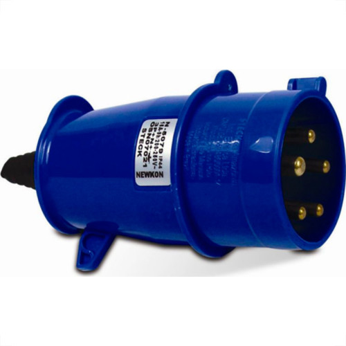 Plug Steck 3P+T 16A 200/250V 9H Azul 4079 Plug Steck 3P+T 16A 200/250V 9H Azul 4079