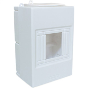 Centrinho Steck Pvc 04 Disjuntor Din Sobrepor Branco Sct4