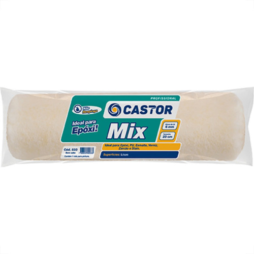 Rolo Castor De La Mix P/Epoxi 23 Cm 533 Rolo Castor De La Mix P/Epoxi 23 Cm 533