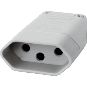 Pino Femea Perlex 2P+T 20A Cinza 2046