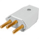 Pino Macho Perlex 2P+T 10A Cinza 1043 - Kit C/10 Unidades
