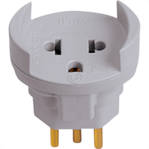 Pino Adaptador 2P+T Ilumi Segur.10A Cinza 1209 Pino Adaptador 2P+T Ilumi Segur.10A Cinza 1209