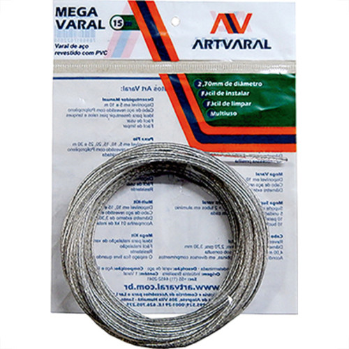 Varal De Aco Mega 15Mt 2,7Mm Varal De Aco Mega 15Mt 2,7Mm