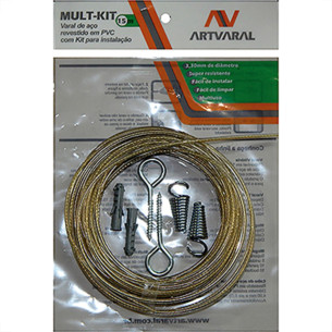 Varal De Aco Multi 15Mt 3,30Mm C/Kit
