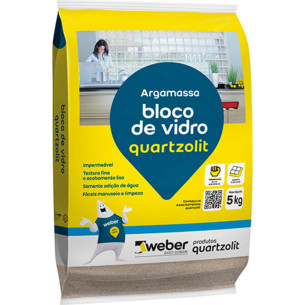 Argamassa Bloco D Vidro Quartzolit Branco 5K