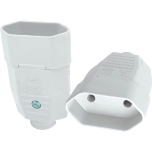 Pino Femea Radial 2P 10A Branco 1501142 - Kit C/50 Unidades Pino Femea Radial 2P 10A Branco 1501142 - Kit C/50 Unidades