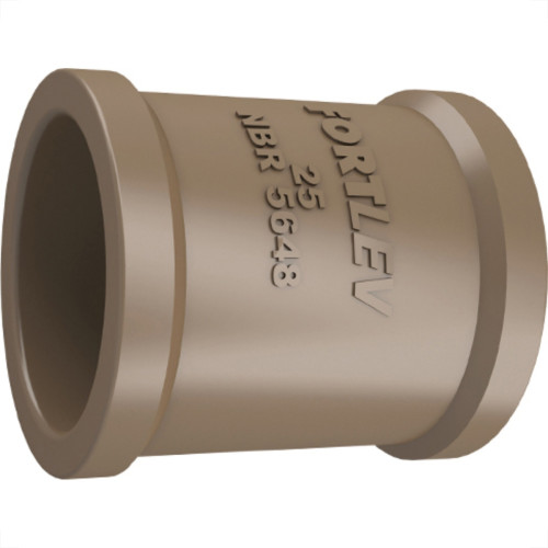 Luva PVC Liso Liso Marrom 1 Fortlev - Kit C/25 Unidades Luva PVC Liso Liso Marrom 1 Fortlev - Kit C/25 Unidades