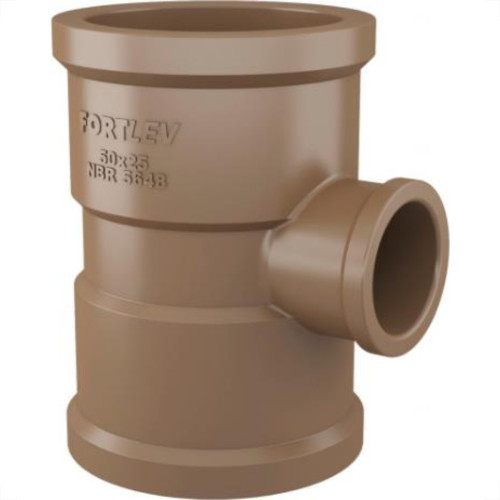 Tee Fortlev Lll I 1.1/2 X 3/4 Marrom - Kit C/10 Unidades Tee Fortlev Lll I 1.1/2 X 3/4 Marrom - Kit C/10 Unidades