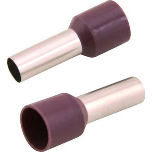 Terminal Pre-Isol Ilhos Tub E10-12 Marrom - Kit C/100 Unidades Terminal Pre-Isol Ilhos Tub E10-12 Marrom - Kit C/100 Unidades