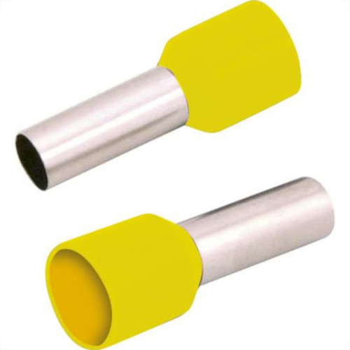 Term.Pre-Isol Ilhos Tub E25-16 Preto - Kit C/100 Unidades