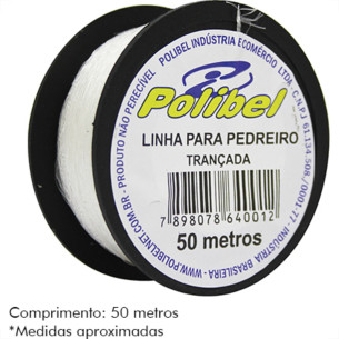 Linha Pedreiro Polibel Trançada C/ 50Mt . / Kit C/ 12 Unidades