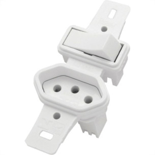 Conjunto Rad Pollar 1901131 1P 1Tomada 10A S/P