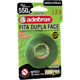 Fita Dupla-Face Adelbras F.Pro 12Mmx2