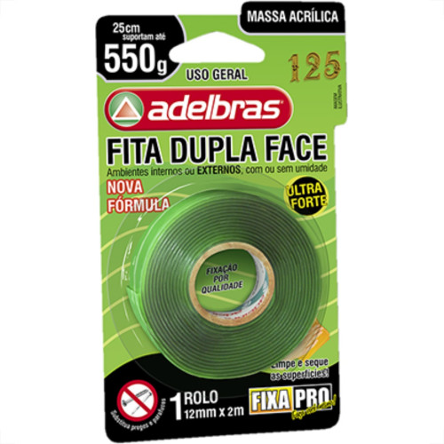 Fita Dupla-Face Adelbras F.Pro 12Mmx2