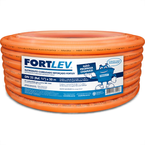 Conduite Corrugado Laranja Fortlev 1 Rl25