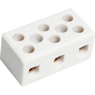 Conector Brasfort Porcelana 06Mm Trifasico 8608 - Kit C/100 Unidades