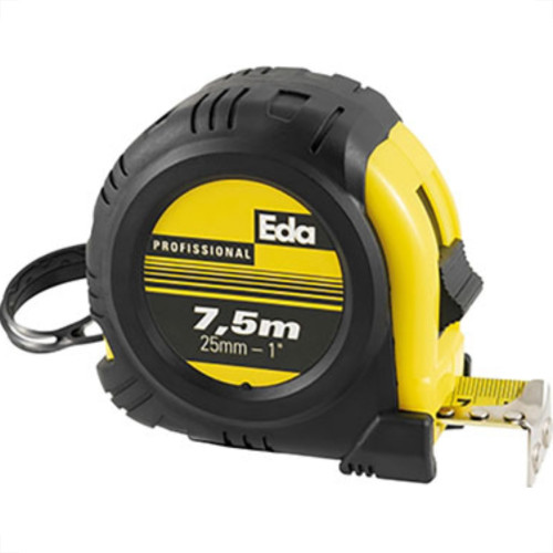 Trena 7,5Mt Emborrachado 25Mm Amarelo Eda Trena 7,5Mt Emborrachado 25Mm Amarelo Eda