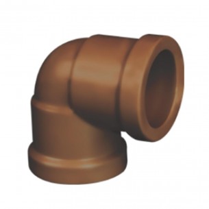 Cotovelo Corr Plastik PVC Liso Liso 3X90 Marrom