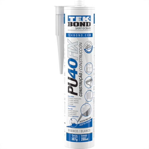 Cola Selante Pu40 Fix Tekbond Branco 387G Cola Selante Pu40 Fix Tekbond Branco 387G