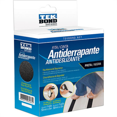 Fita Anti-Derrapante Tekbond 5Mx50Mm Pr Fita Anti-Derrapante Tekbond 5Mx50Mm Pr