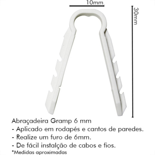 Fixa Grampo Abracadeira N.6 C/100 Sfor Fixa Grampo Abracadeira N.6 C/100 Sfor