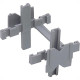 Espacador P/Bloco De Vidro Cinza Deplasti - Kit C/10 Unidades Espacador P/Bloco De Vidro Cinza Deplasti - Kit C/10 Unidades