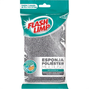 Esponja Multiuso Poliester Flash Limp . / Kit C/ 10 Unidades