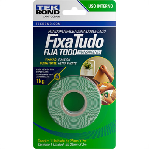 Fita Dupla-Face Tekbond F.Tud Int 25Mmx2 Fita Dupla-Face Tekbond F.Tud Int 25Mmx2