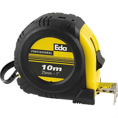 Trena 10Mt Emborrachado 25Mm Amarelo Eda Trena 10Mt Emborrachado 25Mm Amarelo Eda