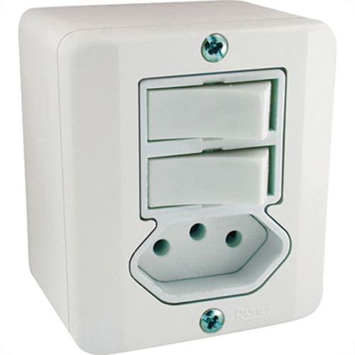 Sistema X Radial Branco 2S+1T 10A C/Caixa 1902117 Sistema X Radial Branco 2S+1T 10A C/Caixa 1902117
