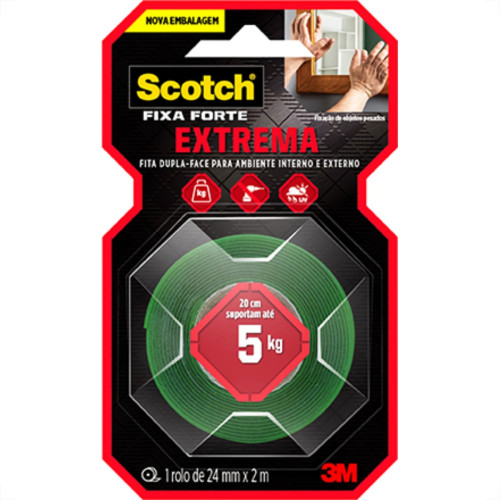 Fita Dupla-Face 3M Forte Extrema 24Mmx2M
