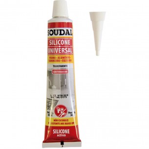 Cola Silicone 50G Soudal Transp Bisnaga - Kit C/24 Unidades