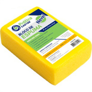 Bloco Espuma 6X11X17 Amarelo Castor Pratica - Kit C/10 Unidades