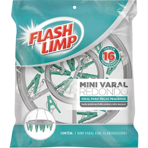 Varal Mini C/16 Prend.Redondo Flash 6810 Varal Mini C/16 Prend.Redondo Flash 6810