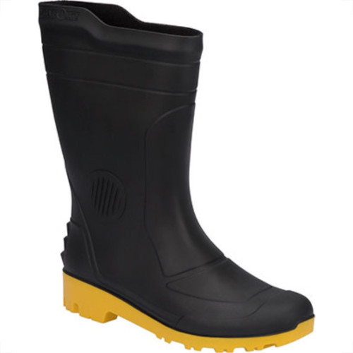 Bota Galocha Grendene Preto/Amarelo Cano Medio N.38 Bota Galocha Grendene Preto/Amarelo Cano Medio N.38