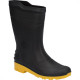 Bota Galocha Grendene Preto/Amarelo Cano Medio N.38 Bota Galocha Grendene Preto/Amarelo Cano Medio N.38