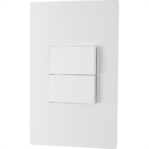 Conjunto Peesa Una Max 1705A 2 interruptores Simples Branco